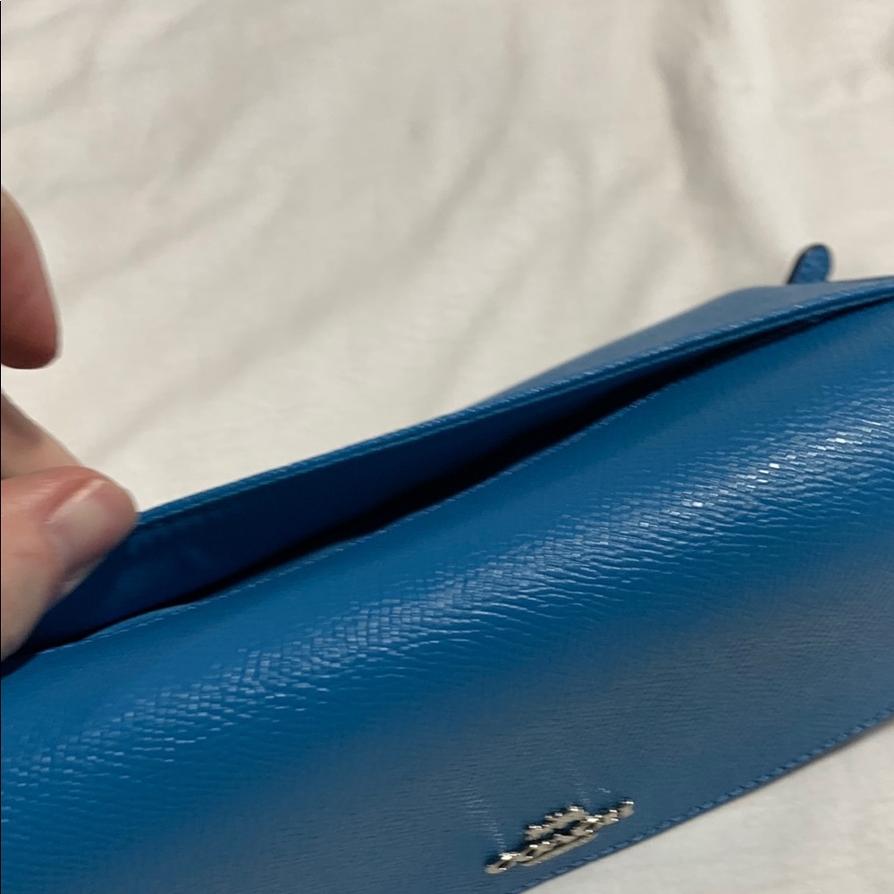 Coach Blue Saffiano Leather Wallet 5101 - Picture 11 of 13